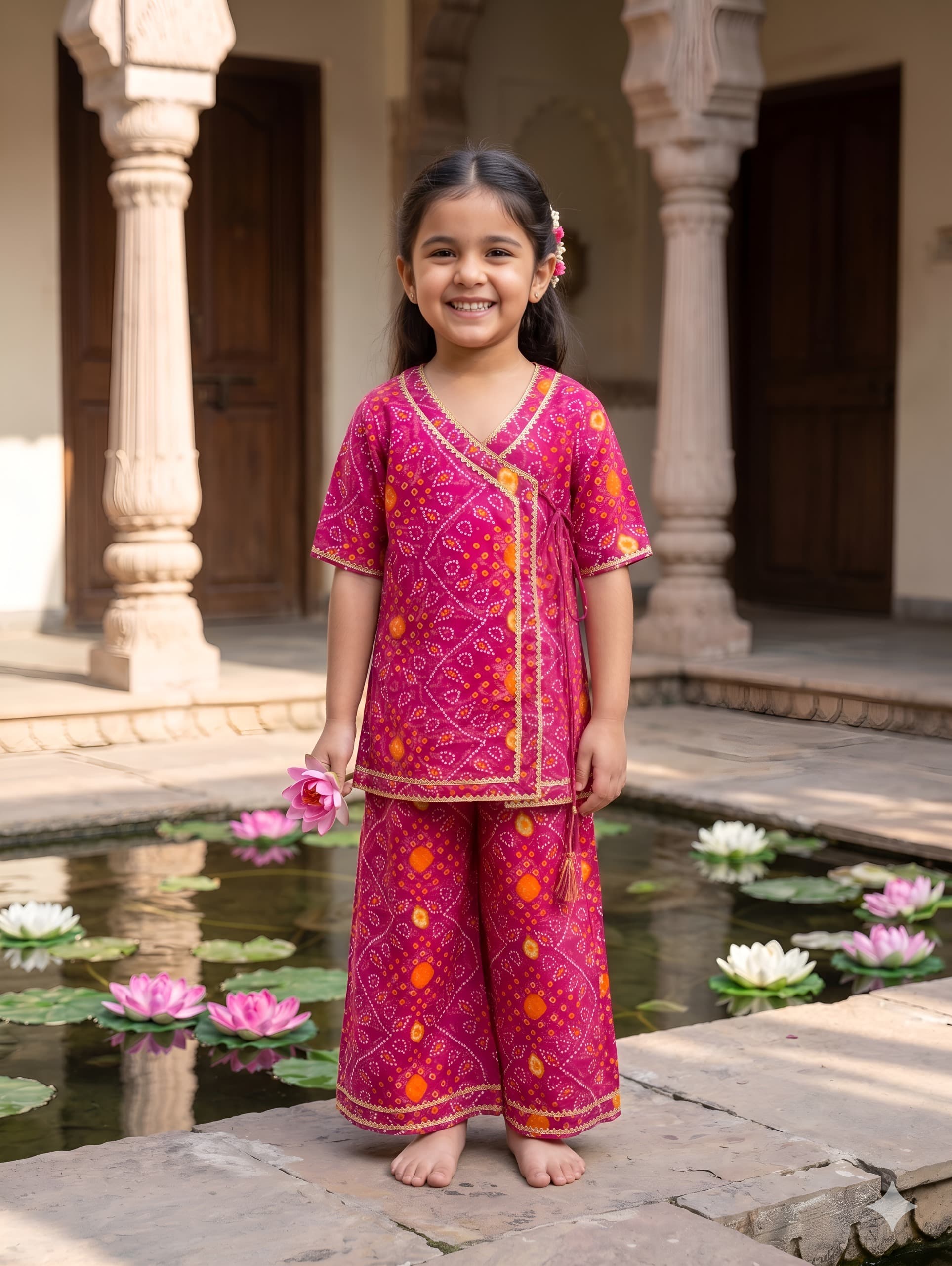 Pink Bandhani Print