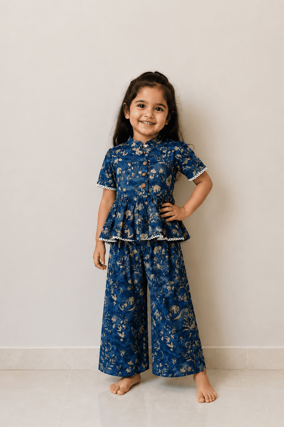 Midnight Blue Botanical Co-Ord Set