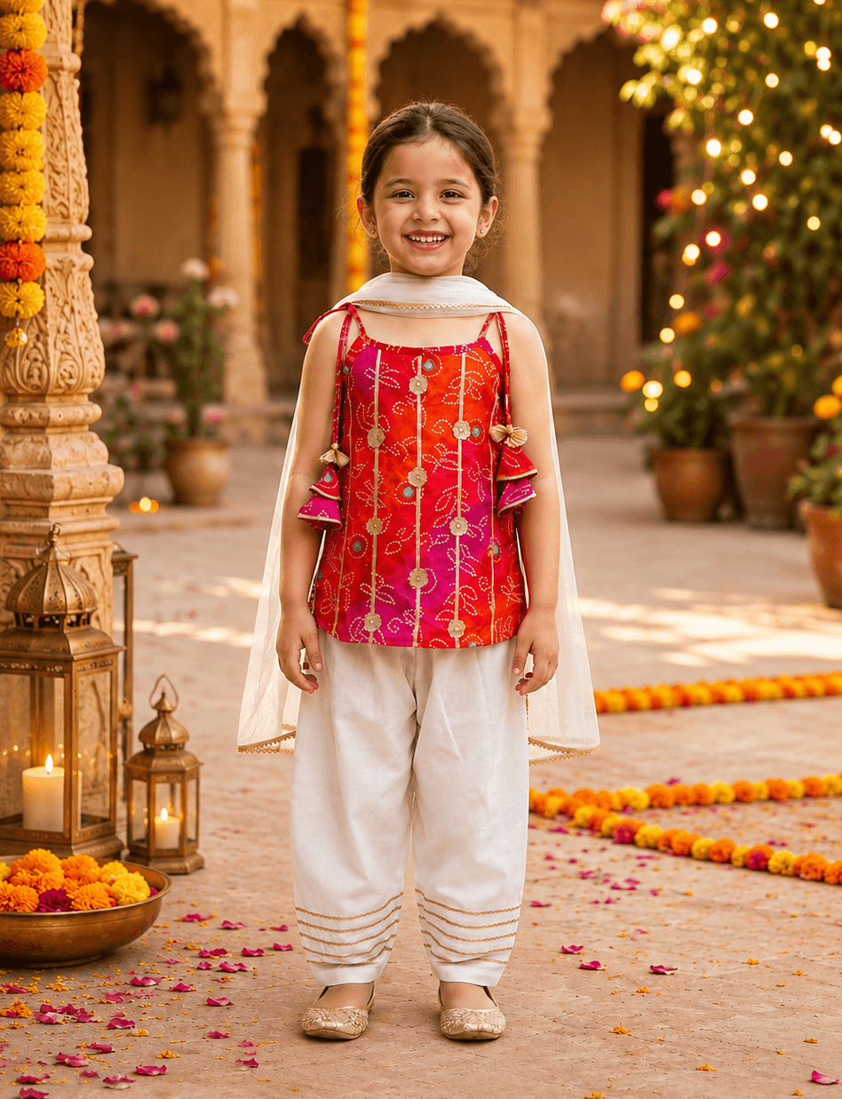 Ruby Pink Festive Kurta Set